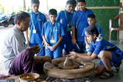 Arya Gurukul Vidya Nagari-Clay pot making